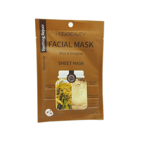 ماسک صورت ورقه ای برنج آنزیم هدی بیوتی HudaBeauty facial mask Rice & Enzyme